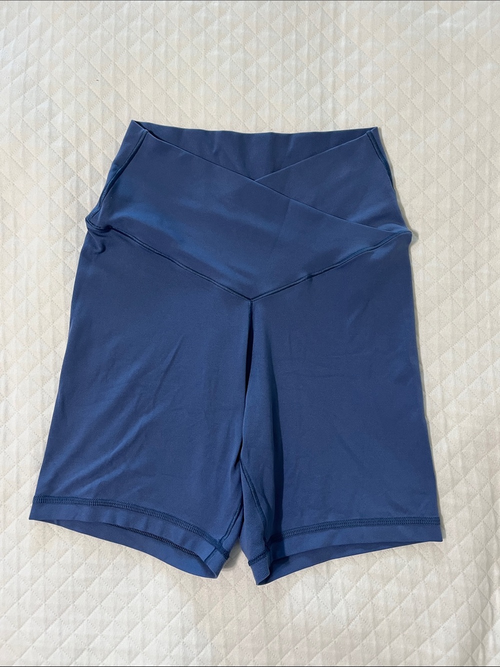 Offline by Aerie Crossover Front Blue Bike Shorts Size M